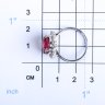 Серебряное кольцо с алпанитом и фианитом TEOSA R-S0336B-MR