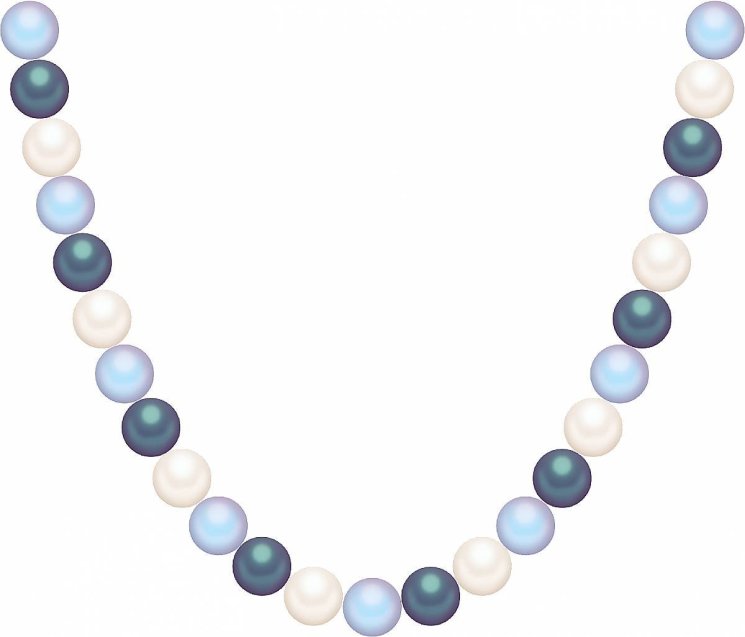 Ожерелье из серебра с жемчугом (Арт.19l-35-48-49)