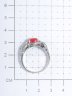 Кольцо из серебра с марказитом и кораллом имит. TEOSA HR-342-COR