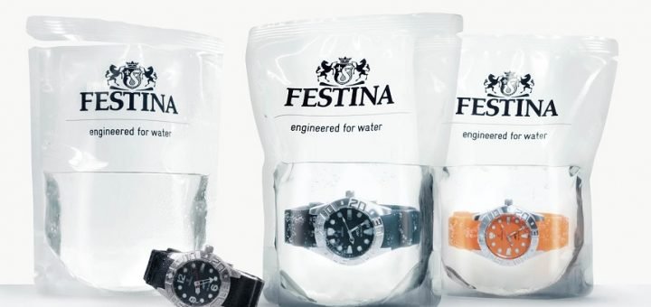Уникальные часы Festina Profundo Dive в пакете с водой